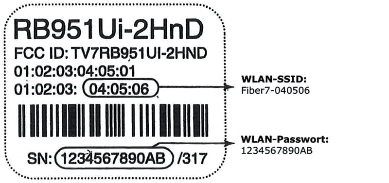 Password standard del router MikroTik